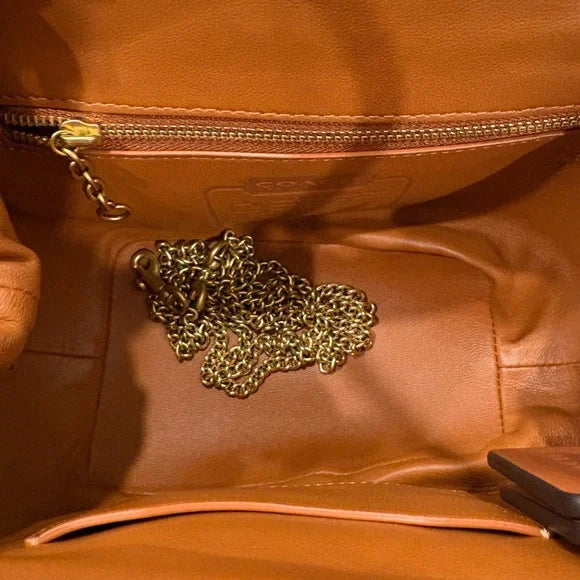 Coach Kisslock Frame Bag 16 Crystal Signature Jacquard CCC53 NWT